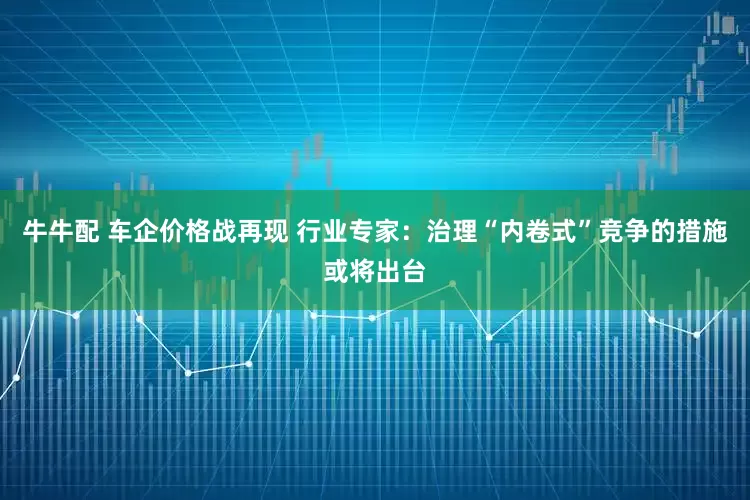 牛牛配 车企价格战再现 行业专家：治理“内卷式”竞争的措施或将出台